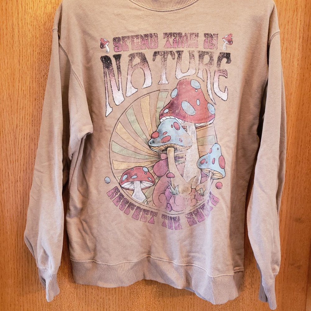 Girls Hollister lightweight sweatshirt beige sz/ XS